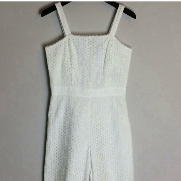 Banana Republic-White Eyelet Jumpsuit - Picture 6 of 7